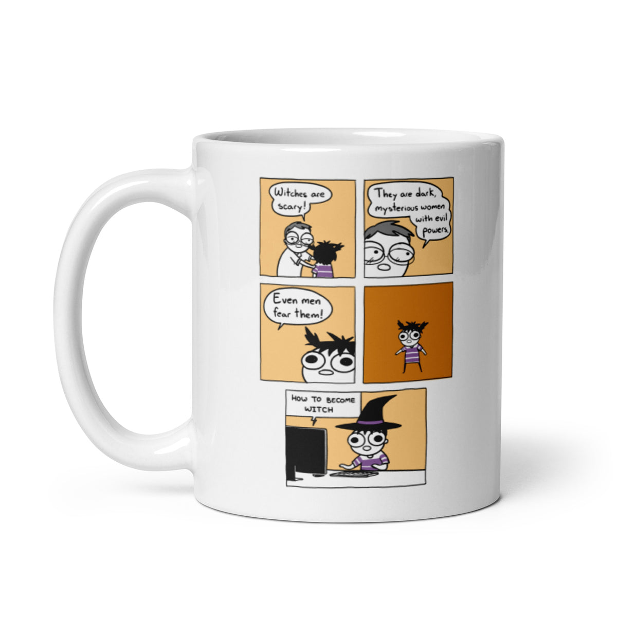 Witches are Scary White Glossy Mug