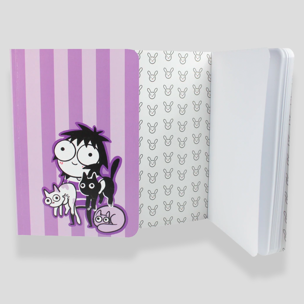 Purple Stripe Sarah&#39;S Scribbles Notebook